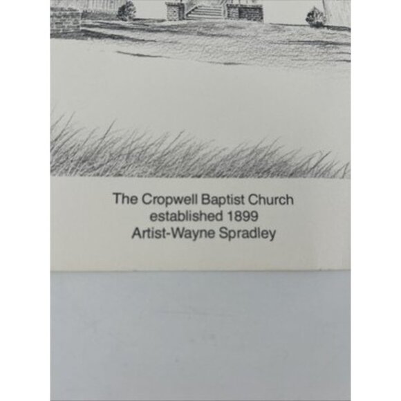 Wayne Spradley Set/2 Cropwell Baptist Church - Post Office Trading Post -Signed - Picture 11 of 16